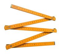 Folding Ruler, Wooden Measuring Stick, Metric Scale Carpenter Tool, Foldable Design for Woodworking and Drawing, Professional Trades or Home Workshop Setups, 9.44x0.86x0.66 Inches