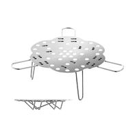 Folding Steamer Basket - Stainless Steel Rack | Expandable Vegetable Cooker for Pot, Durable Metal Steamer for Fish, Food Prep Insert for Rice, Dumplings, Culinary Meal Pan Utility Tool