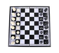 Folding Strategy Set - Miniature Artisan Board for Competitions | Carved Figures with Interior Felted Grooves & Magnetic Base for Airplanes, Trains, Vacations and Outdoors