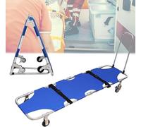 Folding Stretcher, Medical Stretcher Aluminum, Pushable Rescue Stretcher for Patient Transport, for Hospitals, Ambulance, Fire