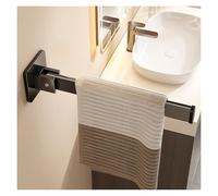 Folding Swivel Towel Bar for Bathroom, Single Arm Aluminum Towel Rail, 90° Foldable Wall Mounted Hand Towel Holder, Rustproof Modern Minimalist Rack for Kitchen Cloakroom(Negro)