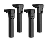 Folding Table Legs - 4 Piece Metal Furniture Hardware Set | Heavy Duty Coffee Table Supports with Secure Fastening, DIY Home Improvement Accessory & Versatile Replacement Parts for Apartment, Living R