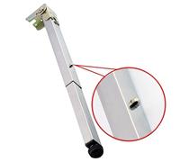 Folding Telescopic Bar Desk Legs,Stainless Steel DIY Table Legs,Metal Furniture Legs,Push-Pull Lift Dining Table Cabinet Legs,Adjustable Protective Base with Screws(65cm/25.6in)