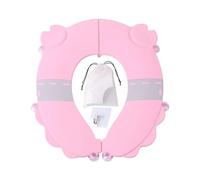 Folding Toilet Seat - Portable Potty Seat | PP TPE Anti Slip Travel Toilet Trainer for Boys Girls with Hook Suction Cups Storage Bag Home Bathroom Car Use