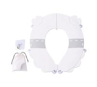 Folding Toilet Seat - Portable Potty Seat | PP TPE Anti Slip Travel Toilet Trainer for Boys Girls with Hook Suction Cups Storage Bag Home Bathroom Car Use