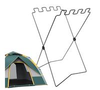 Folding Trash Bag Holder Frame, Lightweight Metal Waste Organizer Stable Support Stand, Ideal for Gardening, Kitchen Cleanup, Camping, Balcony Use, Outdoor Cooking Waste Collection,56x32cm Black White