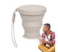 Folding Travel Cup - 200 ml Folding Silicone Travel Water Cup | Lightweight Beverage Mug Outdoor Gear for Home Studio Gym Cycling Camping Picnic Coffee Hiking Tea Water Traveling