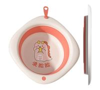 Folding Wash Bowl Wash Tub - PP, 14,57 x 12,6 x 3,94 in Plegable Bathing Basin Lanyard Design | Safe Bowl For Children, Boys, Girls, Cara y Hand, And Foot Washing, Portable Bath