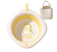 Folding Wash Bowl Wash Tub - PP, 14,57 x 12,6 x 3,94 in Plegable Bathing Basin Lanyard Design | Safe Bowl For Children, Boys, Girls, Cara y Hand, And Foot Washing, Portable Bath
