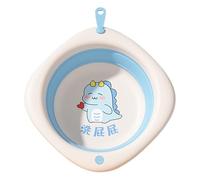 Folding Wash Bowl Wash Tub - PP, 14,57 x 12,6 x 3,94 in Plegable Bathing Basin Lanyard Design | Safe Bowl For Children, Boys, Girls, Cara y Hand, And Foot Washing, Portable Bath