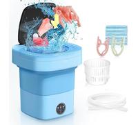 Folding Washing Machine, 11L Mini Washing Machine with 3 Cleaning Modes, Suitable for Baby Clothes, Underwear, Socks, Portable Washing Machine Folding Design Suitable for Apartments, Camping Travel wf
