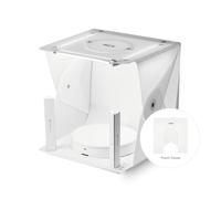 Foldio2 Plus FullSet Foldio2 Plus + cubierta frontal + barras Halo + Foldio360 (estudio de fotografía portátil plegable todo en uno de 15 pulgadas con kit de iluminación LED/tocadiscos inteligente)