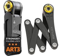 FoldyLock Forever - Candado plegable para bicicleta, patentado, elegante, de alta seguridad, con clasificación dorada, resistente, antirrobo, con llaves y soporte para funda para bicicletas eléctricas