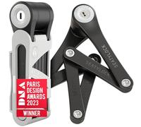 FoldyLock - Mini candado plegable para bicicleta, ligero patentado, protector antirrobo resistente con llave para scooter eléctrico y bicicletas de ciudad, 74 cm