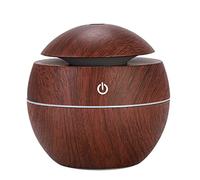 Folewr 130 ml USB grano de madera redondo aceite esencial difusor de aroma LED mini humidificador de aire difusor de aceite esencial para niños dormitorio