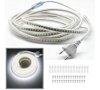 FOLGEMIR Tira de LED 6m Blanco Frío, 2835 SMD 144 LEDs/m, 220V 230V Strip, iluminación muy brillante - 900 LM por metro, IP65 Impermeable