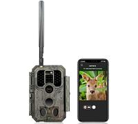 Folgtek Cellular 4G LTE Cámara de Caza 32MP 1296P con Tarjeta SIM y Tarjeta SD de 32GB Visión Nocturna, Detección de Movimiento 120° Gran Angular IP66 Impermeable Cámara Fototrampeo para la Fauna