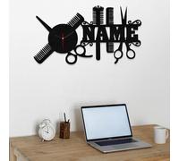 FolHaoth Regalos Personalizados de peluqueras Reloj de Pared de Madera Decoración de Pared de salón Regalos Personalizados para peluqueras, estilistas, peluqueros