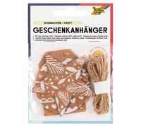 folia 12014 Christmas Natural Gift Tags - Pack of 12 - Includes 3 m of String -