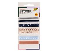 folia 12023 Mezcla de Cintas de Tela Blue Velvet con 6 Cintas Azul, Plata, Crema y Rosa, Kit de Manualidades para Decorar y diseñar