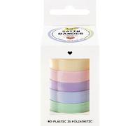 folia 12133 - Cintas de raso PASTEL, 5 x 4 m, mezcla de cintas de raso en colores pastel, como cinta decorativa para lazos o como cinta de regalo
