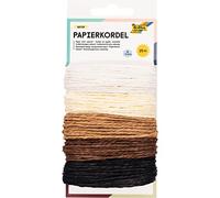 Folia 12220 - Cuerda de papel natural, 5 colores surtidos, por 5 m