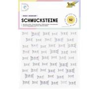 folia 12319 - Piedras decorativas ARCOS IRIDESCENTES, 52 piedras brillantes en forma de arco en iridiscente iridiscente, pegatinas en 3 tamaños, autoadhesivas, para embellecer y decorar