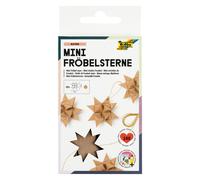 folia 1298 Paper Strips for Mini Froebel Stars, 100 Strips, 25 Stars, Natural Na