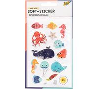 Folia 19302 - Soft - Sticker Under Water, pegatinas de de espuma con acabado de lámina caliente, 25 pegatinas surtidas, ideal para decorar tarjetas de felicitación, manualidades y scrapbooking