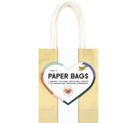 folia 21269/10-Paper Bags GOLD S, 10 x 110 g/m² Kraft Paper Bags Gold Approx. 12