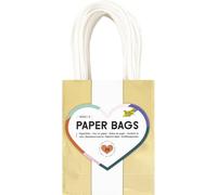 folia 21269 - Bolsas de Papel Oro S, 20 Bolsas de Papel Kraft de 110 g/m² en Dorado, Aprox. 12 x 15 x 5,5 cm, para Manualidades, Decorar y Regalar