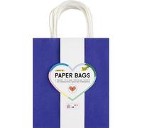 folia 21839/7 - Bolsas de Papel Basic M, 7 Bolsas de Papel Kraft de 110 g/m² en 7 Colores, Aprox. 18 x 21 x 8 cm, para Manualidades, Decorar y Regalar