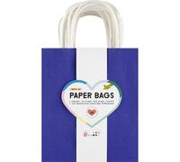 folia 21839 - Bolsas de Papel Basic M, 20 Bolsas de Papel Kraft de 110 g/m² en 7 Colores, Aprox. 18 x 21 x 8 cm, para Manualidades, Decorar y Regalar