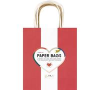 folia 21859/7 - Bolsas de Papel Classic M, 7 Bolsas de Papel Kraft de 110-125 g/m² en 5 Colores, Aprox. 18 x 21 x 8 cm, para Hacer Manualidades, Decorar y Regalar