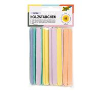 folia 2288 - Holzstäbchen pastell, ca. 11,4 x 1 x 0,2 cm, 50 Stück, in 6 verschi
