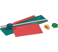 folia 23003 - Regla de corte, regla de 35 cm con guía de corte y base de corte, 3 rodillos de corte intercambiables para corte liso, ondulado y perforado