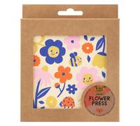 folia 23009-Prensa Prensa, niños y Adultos, 14,5 x 14,5 cm, para prensar y secar Plantas, Hierbas o Flores, Madera, Multicolor, One Size