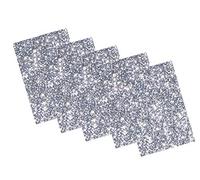 folia 231960 Glitter-Moosgummi II - Glitter-moosgummi II autoadhesivas por una cara, 5 hojas en plata, cada una de 20 x 29 cm, aproximadamente 2 mm de grosor, para adornar, hacer manualidades y crear pegatinas