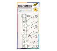 Folia 23309 - kinderkronen en 3 Formas Surtidos, 6 unidades), color blanco