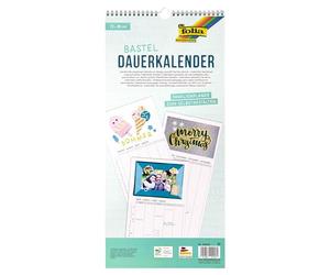 Folia 23602 create-your-own Calendario familiar 23 x 49 cm, color blanco y negro