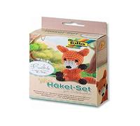 folia 23907 - Mini juego de ganchillo con diseño de zorro, juego completo para crear un bonito zorro de ganchillo hecho a mano, de 8 a 9 cm de alto, para niños a partir de 8 años y adultos, como regalo