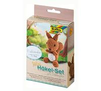 folia 23909 - Mini Ganchillo de Ardilla, Juego Completo para Crear una Ardilla de Ganchillo, Aprox. 7-9 cm, para niños a Partir de 8 años y Adultos, como Regalo