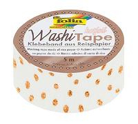 folia 26101 - Washi Tape, Hot Foil Rosegold Dots, Aprox. 5 m x 15 mm