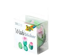 Folia 26501 - Pegatinas de papel de arroz troqueladas (200 unidades en rollo, ideales para decorar y decorar), carbón, talla única