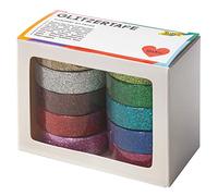 Folia 28509 - Purpurina Tape, 10 rollos Colores Surtidos, cada rollo de aprox. 5 m x 15 mm