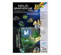 Folia 305 - Holográfico de aluminio 23 x 33 cm, 4 hojas, en diferentes colores, autoadhesivos [Importado de Alemania] , color/modelo surtido