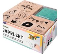 Folia 31104 Juego de sellos, multicolor , color/modelo surtido Feliz cumpleaños