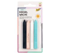 folia 31219 - Estilo de Cera, 4 Velas de Sellado, 1 Vela de Sello en Rosa, Menta, Azul Marino y Blanco, para Decorar con Estilo Tarjetas, Cartas e Invitaciones