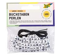 Folia 33903 - Goma Loops Letras Perlas, Pieza 100, Blanco