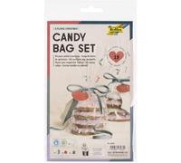 folia 46207 - Juego de Bolsas de Caramelos A Floral Navidad, 6 Bolsas de Regalo con Etiquetas navideñas, Incl. 3 m de Cinta, para Caramelos y Galletas